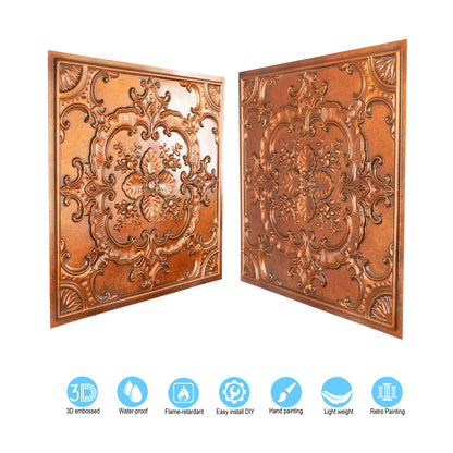 10tiles/lot Tin Ceiling Tiles for Book Cafés, Literary Stores and Creative Cultural Spaces PL19