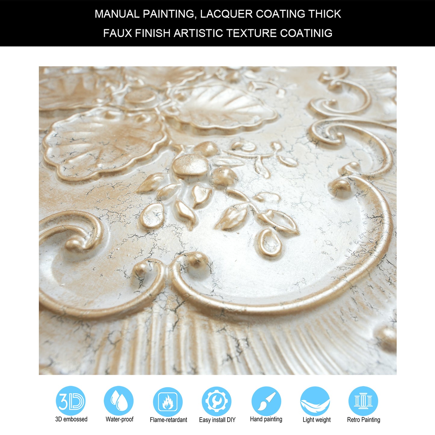 10tiles/lot Classic Victorian Ceiling Tiles for Boutique Hotels, Heritage Inns and Luxury Villas PL19