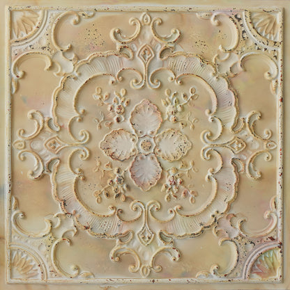 10tiles/lot Textured PVC Ceiling Tiles for Light-Luxury Restaurants, Salons and Beauty Studios PL19