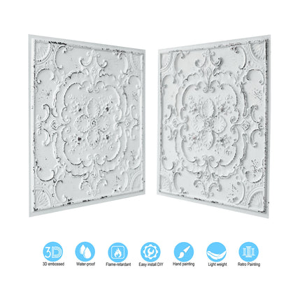 10tiles/lot Classic Victorian Ceiling Tiles for Boutique Hotels, Heritage Inns and Luxury Villas PL19