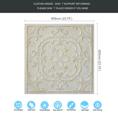 10tiles/lot Classic Victorian Ceiling Tiles for Boutique Hotels, Heritage Inns and Luxury Villas PL19