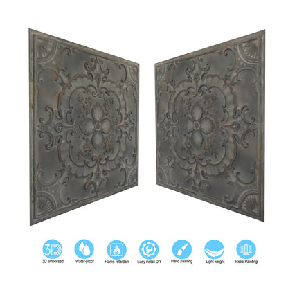 10tiles/lot Vintage-Style Ceiling Tiles for Elegant Restaurants, Coffee Houses and Hospitality Spaces PL19