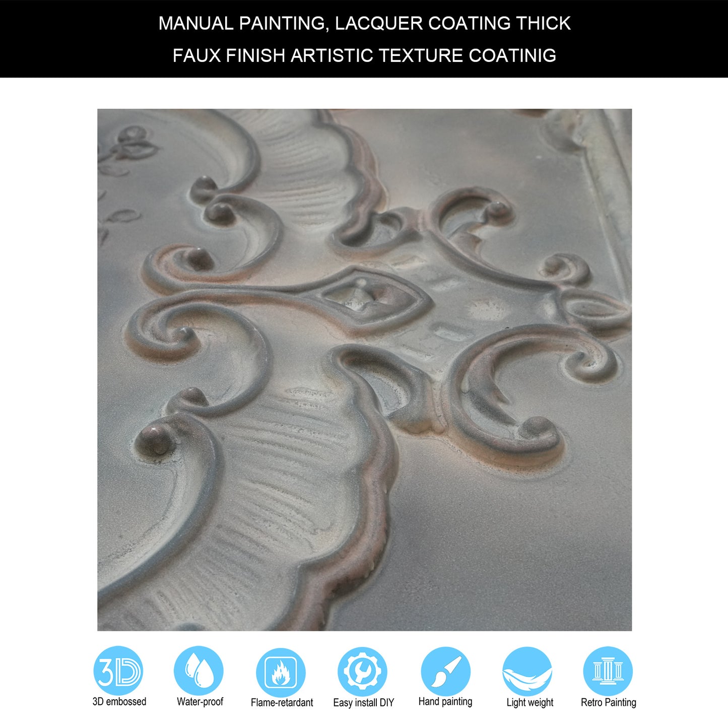 10tiles/lot Vintage-Style Ceiling Tiles for Elegant Restaurants, Coffee Houses and Hospitality Spaces PL19