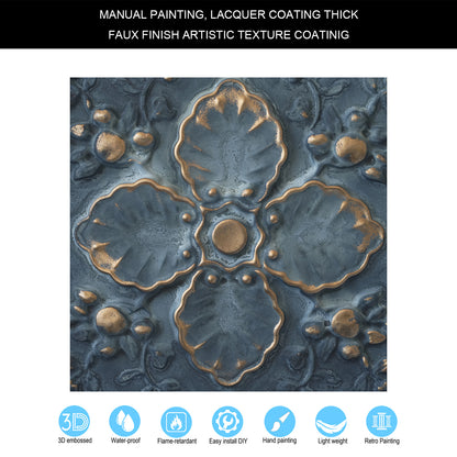 10tiles/lot Textured PVC Ceiling Tiles for Light-Luxury Restaurants, Salons and Beauty Studios PL19