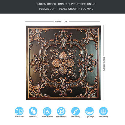 10tiles/lot Tin Ceiling Tiles for Book Cafés, Literary Stores and Creative Cultural Spaces PL19