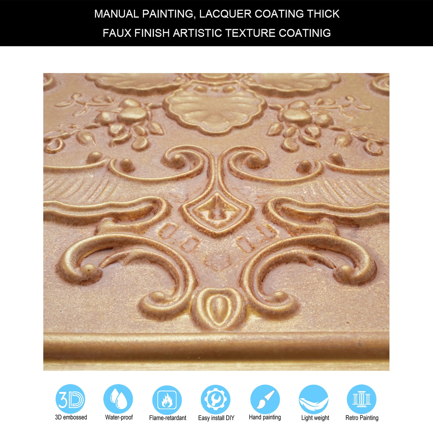 10tiles/lot Tin Ceiling Tiles for Book Cafés, Literary Stores and Creative Cultural Spaces PL19