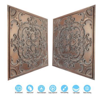 10tiles/lot Vintage-Style Ceiling Tiles for Elegant Restaurants, Coffee Houses and Hospitality Spaces PL19