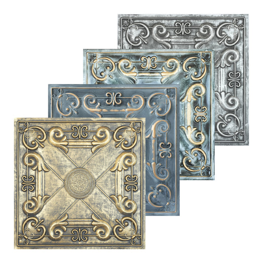 10tiles/lot Faux Tin Drop-In Tiles for Premium Restaurants, Meeting Rooms and Hotel Lobbies PL22
