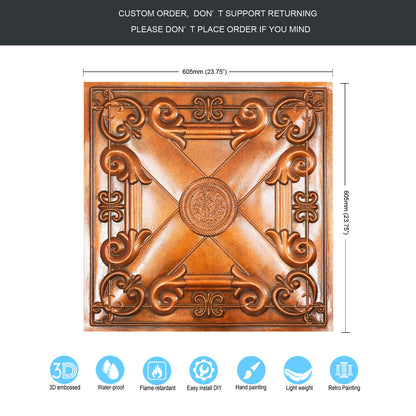 10tiles/lot Artistic Ceiling Tiles for Libraries, Museums, Craft Studios and Cultural Interiors PL22