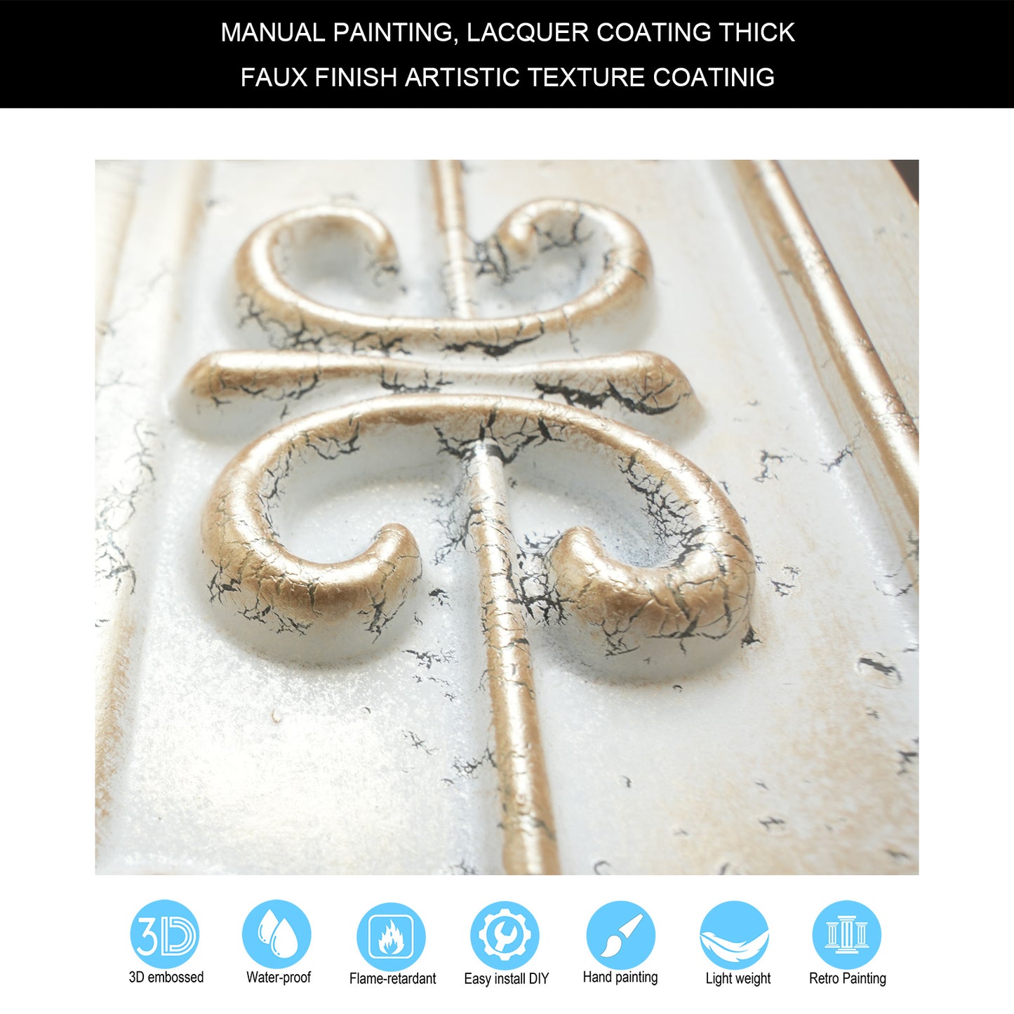 10tiles/lot Art Ceiling Tiles for Stylish Living Rooms, Museums and Elegant Hotel Interiors PL22