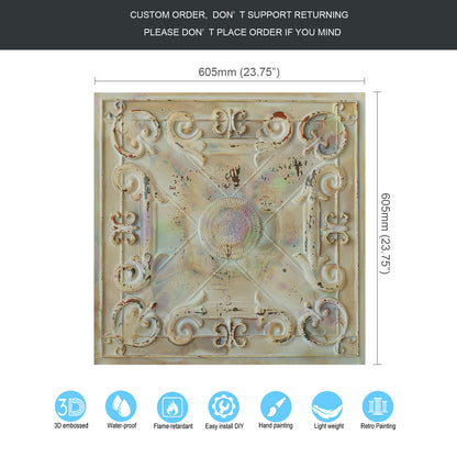 10tiles/lot Art Ceiling Tiles for Stylish Living Rooms, Museums and Elegant Hotel Interiors PL22