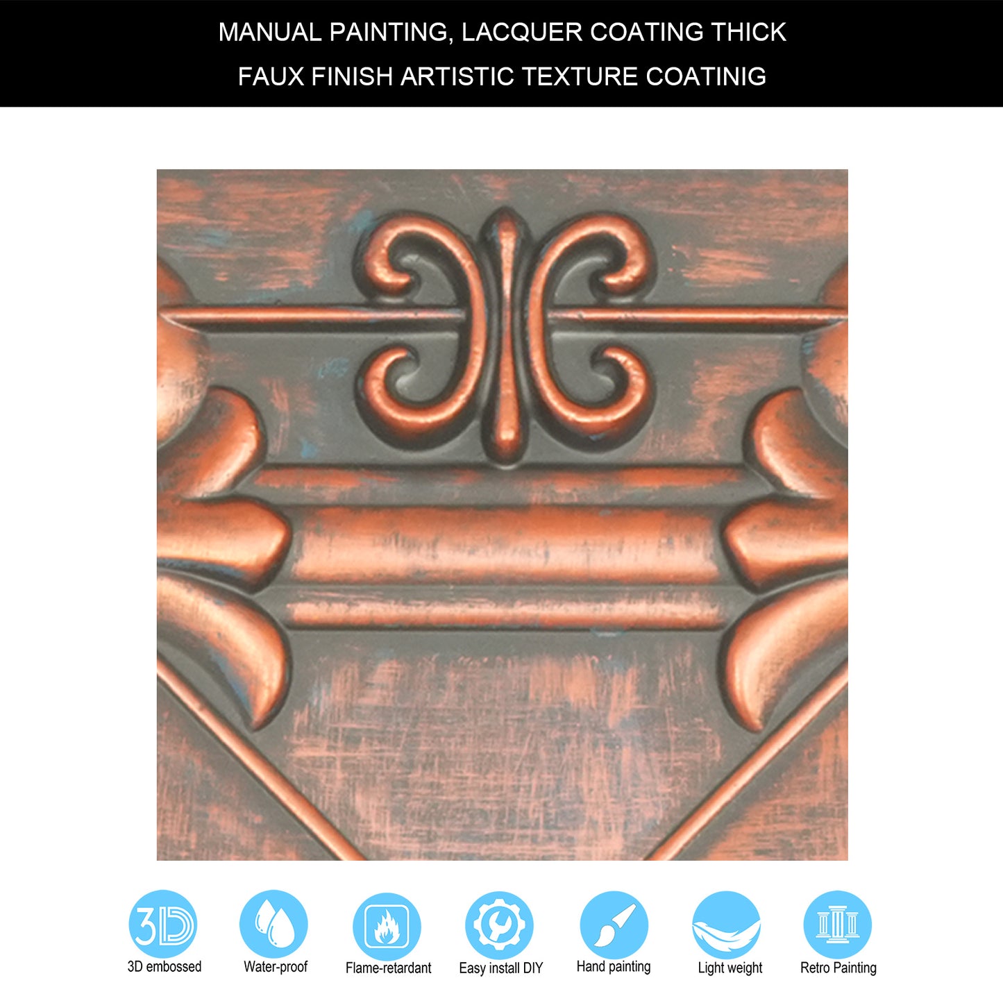 10tiles/lot Artistic Ceiling Tiles for Libraries, Museums, Craft Studios and Cultural Interiors PL22