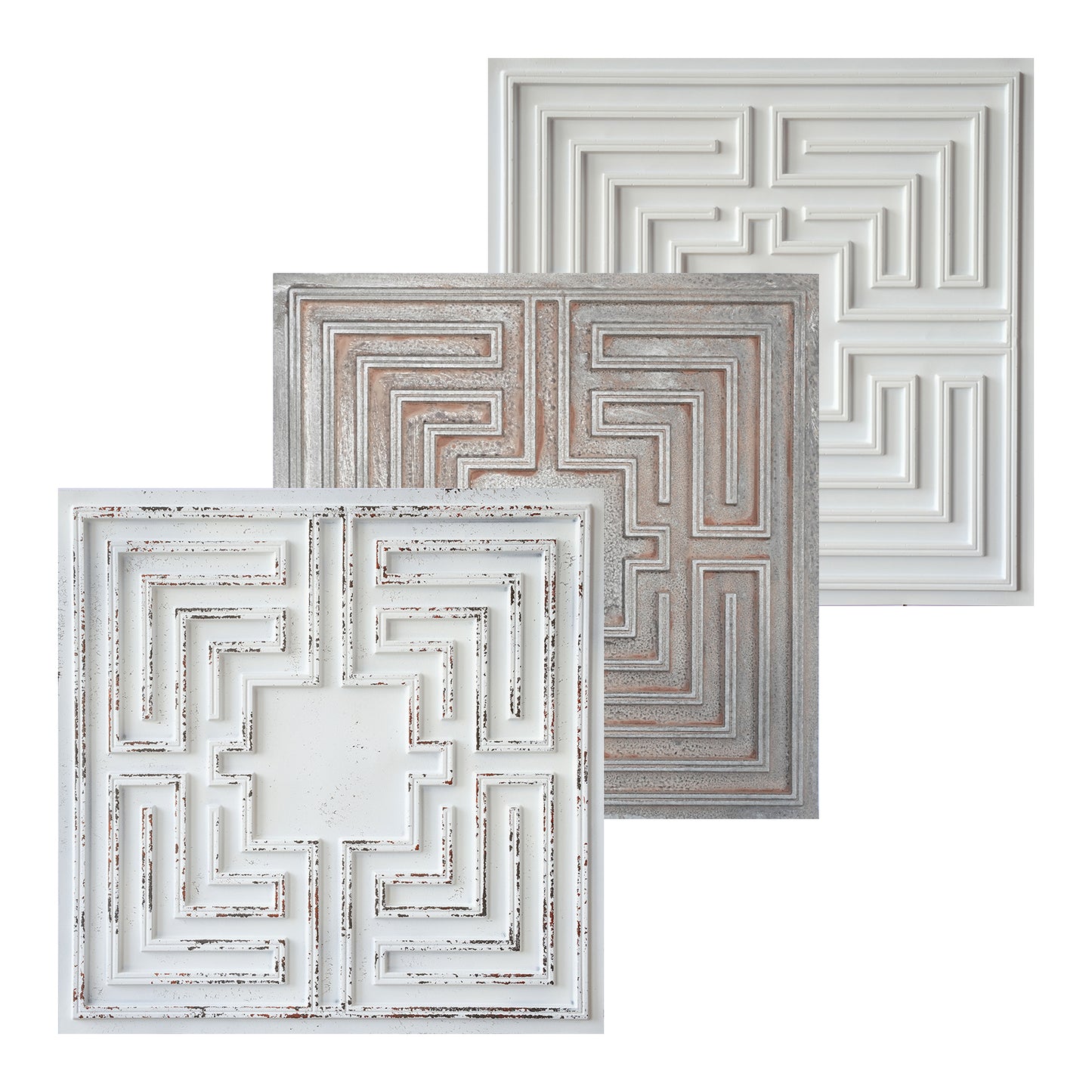 10tiles/lot Antique-Style Ceiling Tiles for Boutique Hotels, Inns, Villas and Heritage Rooms PL25