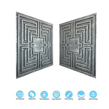 10tiles/lot Tin Ceiling Tiles for Book Cafés, Literary Stores and Creative Cultural Spaces PL25