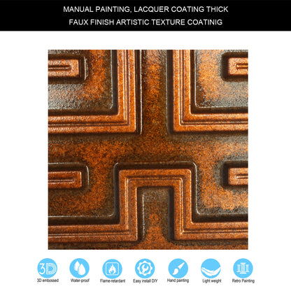 10tiles/lot Drop-In Tin Ceiling Tiles for Restaurants, Bars, Meeting Rooms and Retail Spaces PL25