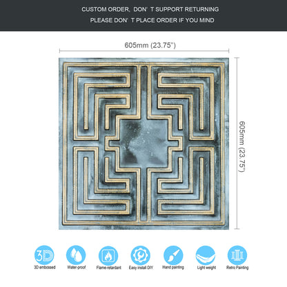 10tiles/lot Tin Ceiling Tiles for Book Cafés, Literary Stores and Creative Cultural Spaces PL25