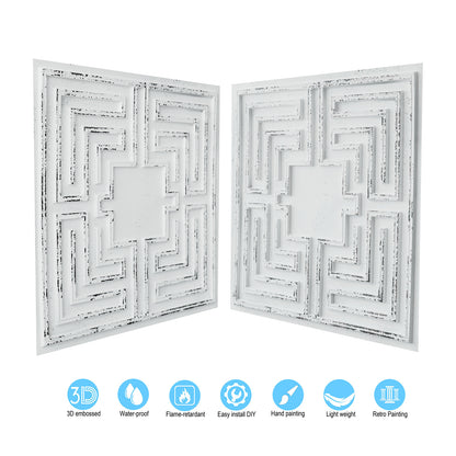 10tiles/lot Antique-Style Ceiling Tiles for Boutique Hotels, Inns, Villas and Heritage Rooms PL25