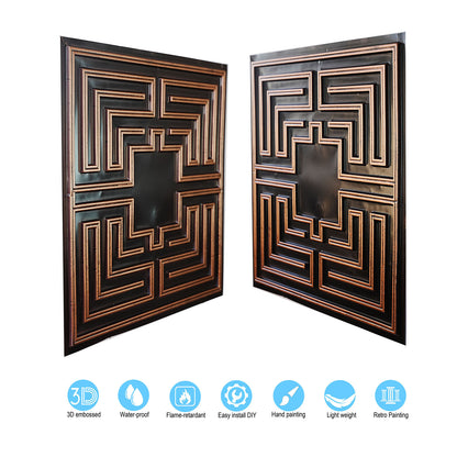 10tiles/lot Drop-In Tin Ceiling Tiles for Restaurants, Bars, Meeting Rooms and Retail Spaces PL25