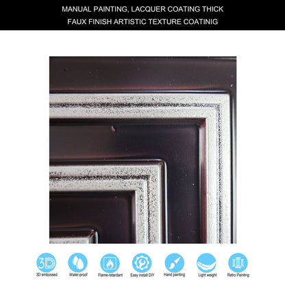 10tiles/lot Drop-In Tin Ceiling Tiles for Restaurants, Bars, Meeting Rooms and Retail Spaces PL25