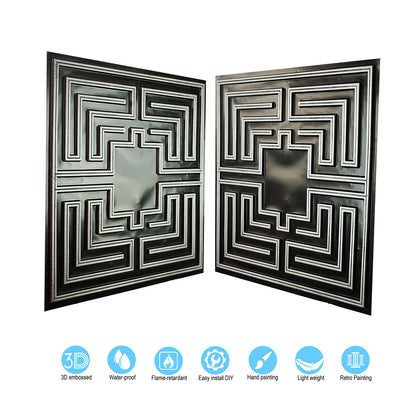 10tiles/lot Drop-In Tin Ceiling Tiles for Restaurants, Bars, Meeting Rooms and Retail Spaces PL25