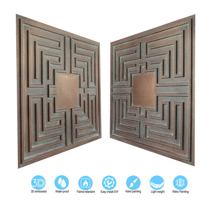 10tiles/lot Drop-In Tin Ceiling Tiles for Restaurants, Bars, Meeting Rooms and Retail Spaces PL25