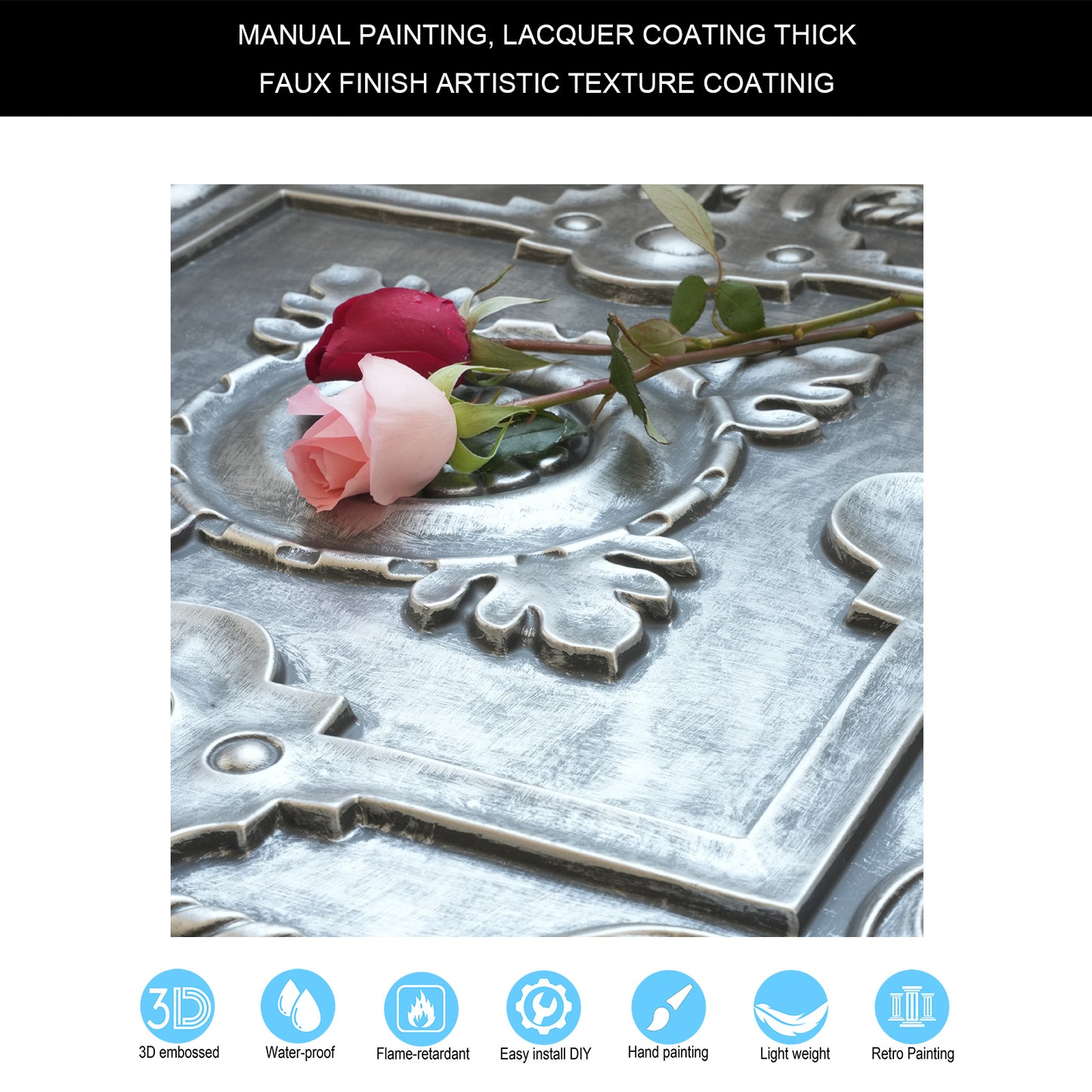 10tiles/lot Faux Tin Decorative Panels for Premium Kitchen and Dining Room Ceilings PL29