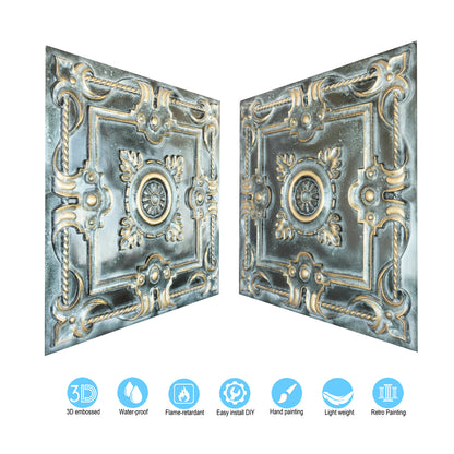 10tiles/lot Faux Tin Decorative Panels for Premium Kitchen and Dining Room Ceilings PL29