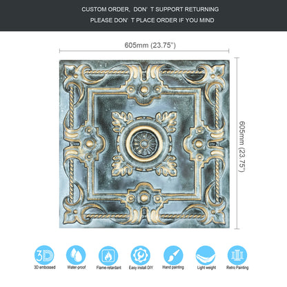 10tiles/lot Faux Tin Decorative Panels for Premium Kitchen and Dining Room Ceilings PL29