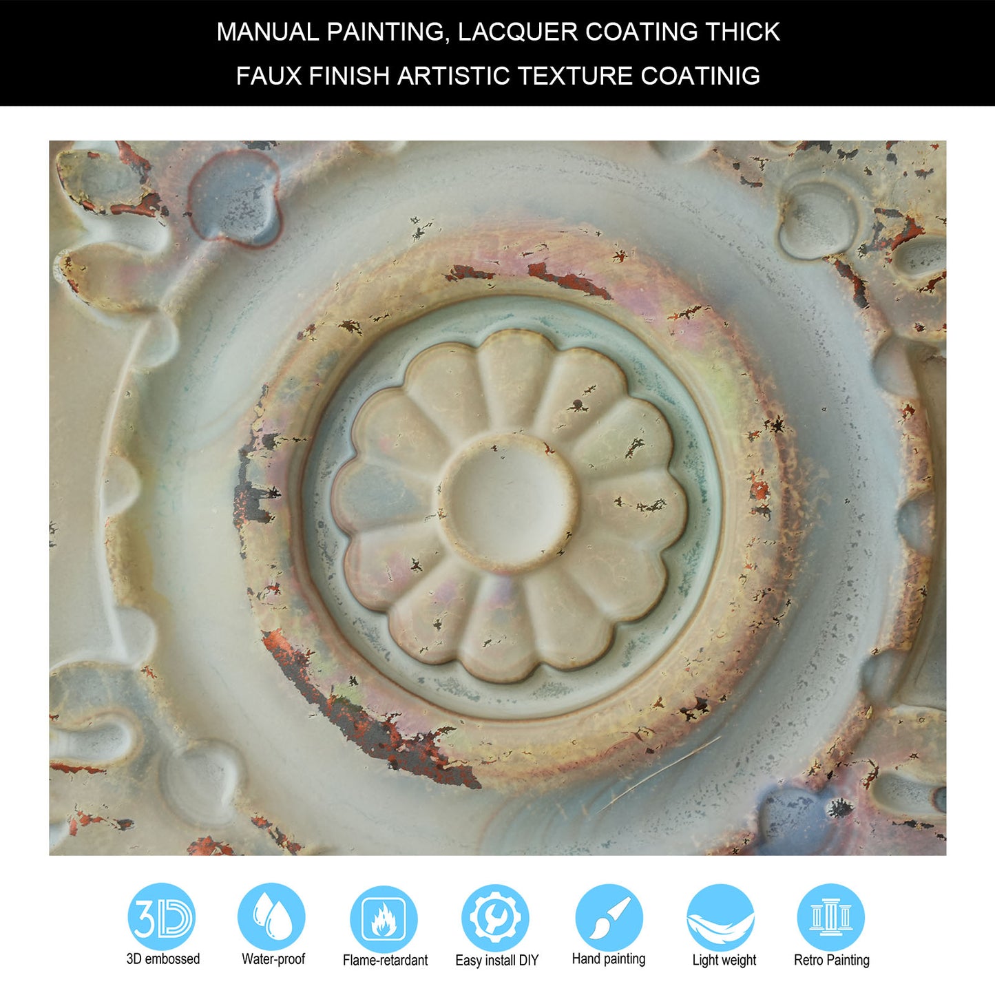 10tiles/lot Drop-In PVC Ceiling Tiles for Commercial Kitchens, Offices and Public Spaces PL29