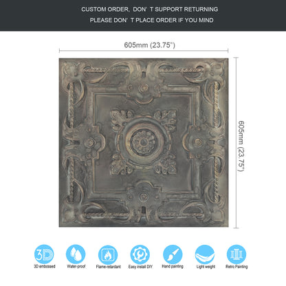 10tiles/lot Decorative Tin Ceiling Tiles for Premium Villas, Apartments and Hotel Interiors PL29