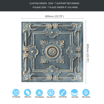 10tiles/lot Faux Tin Decorative Panels for Premium Kitchen and Dining Room Ceilings PL29