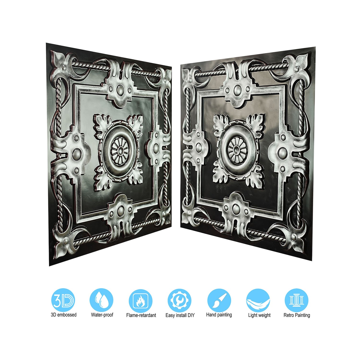 10tiles/lot Decorative Tin Ceiling Tiles for Premium Villas, Apartments and Hotel Interiors PL29