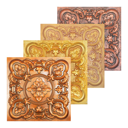 10tiles/lot DIY Faux Metal Ceiling Tile Panels for Café Bars, Studios and Artistic Interiors PL30