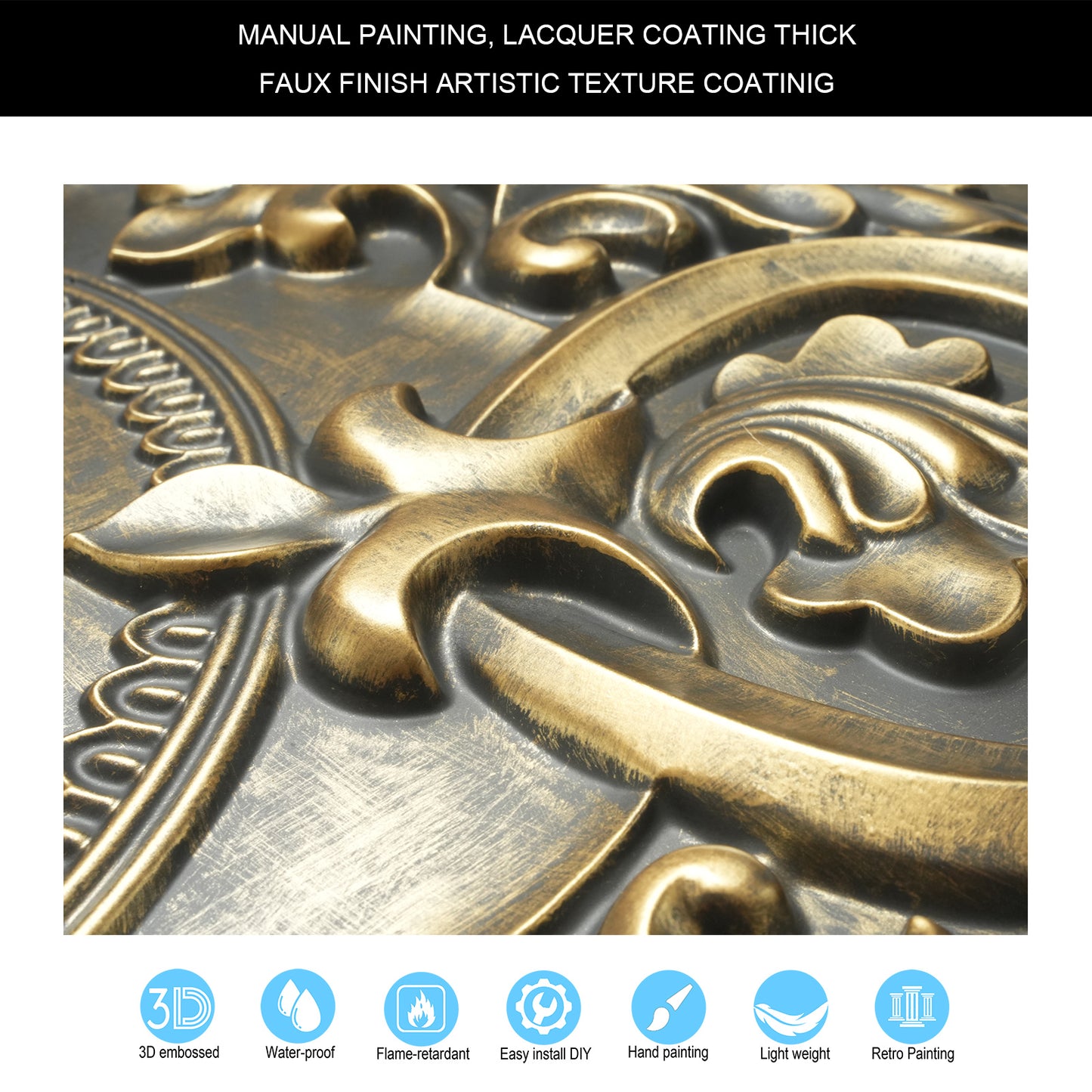 10tiles/lot Faux Tin 3D Ceiling Tiles for Trendy Bars, Coffee Stores and Urban Restaurants PL30