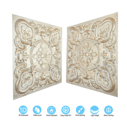 10tiles/lot Vintage Antique Ceiling Tiles for Heritage Hotels, Inns and Classic Restaurants PL30