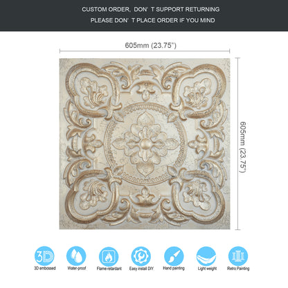 10tiles/lot Vintage Antique Ceiling Tiles for Heritage Hotels, Inns and Classic Restaurants PL30