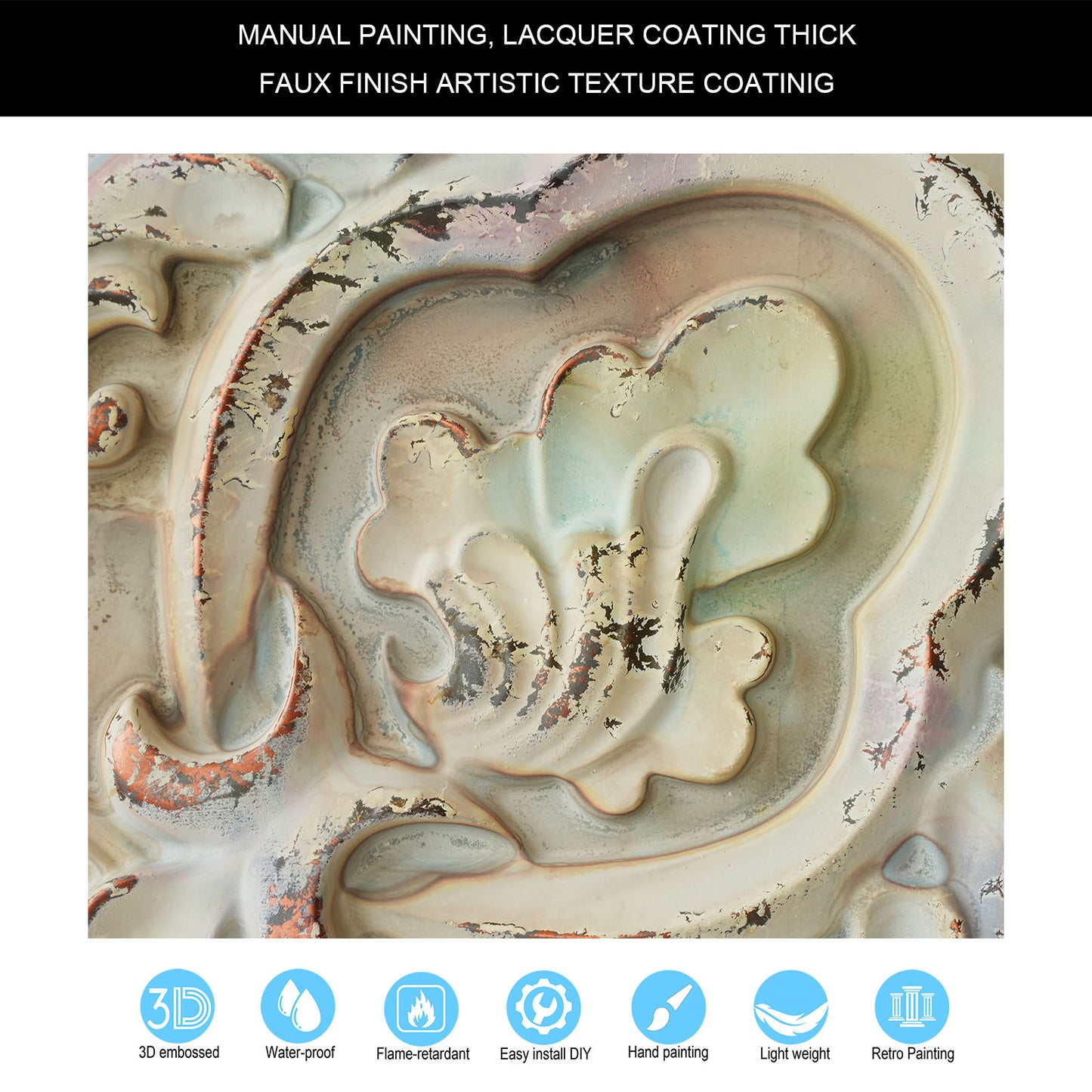 10tiles/lot Vintage Antique Ceiling Tiles for Heritage Hotels, Inns and Classic Restaurants PL30