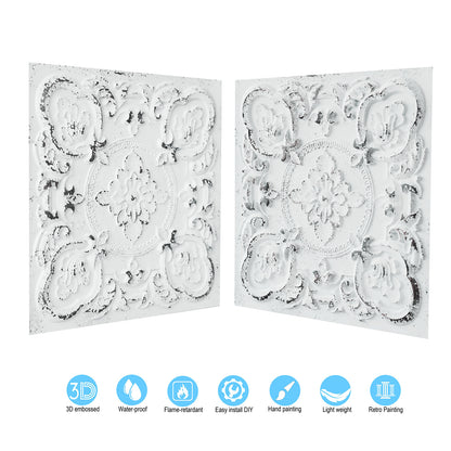 10tiles/lot Vintage Antique Ceiling Tiles for Heritage Hotels, Inns and Classic Restaurants PL30