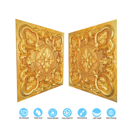 10tiles/lot DIY Faux Metal Ceiling Tile Panels for Café Bars, Studios and Artistic Interiors PL30