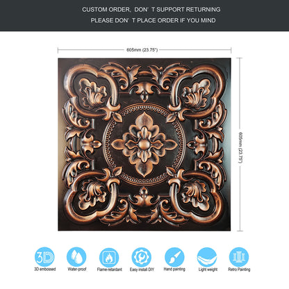 10tiles/lot Antique Ceiling Tiles for Premium Hotels, Mansions, Villas and Classic Dining Rooms PL30