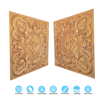 10tiles/lot DIY Faux Metal Ceiling Tile Panels for Café Bars, Studios and Artistic Interiors PL30