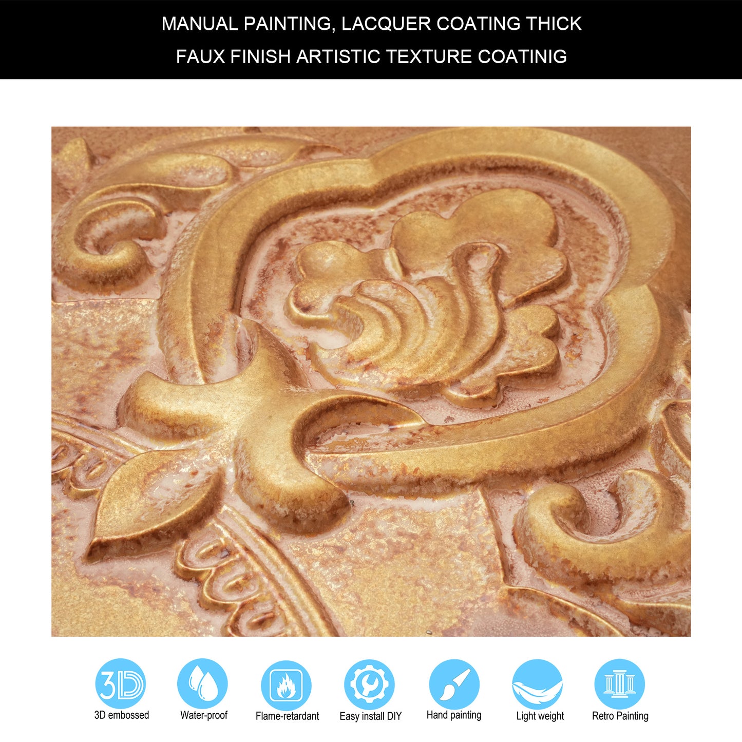 10tiles/lot DIY Faux Metal Ceiling Tile Panels for Café Bars, Studios and Artistic Interiors PL30