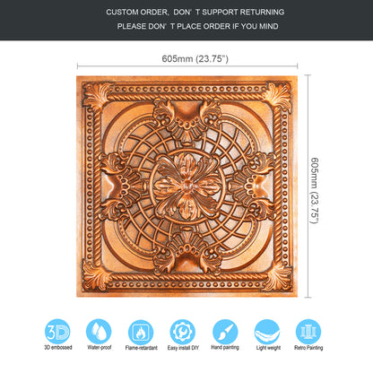 10tiles/lot Vintage Ceiling Panels for Guesthouses, Heritage Hotels and Classic Interior Styles PL31