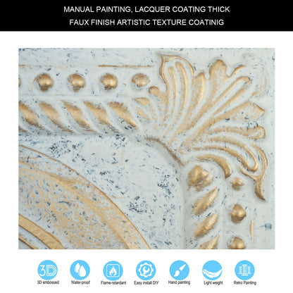 10tiles/lot Distressed Faux Tin Ceiling Tiles for Industrial Cafés, Craft Workshops and Retro Interiors PL31