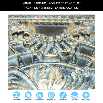 10tiles/lot DIY Faux Metal Ceiling Tile Panels for Café Bars, Studios and Artistic Interiors PL31