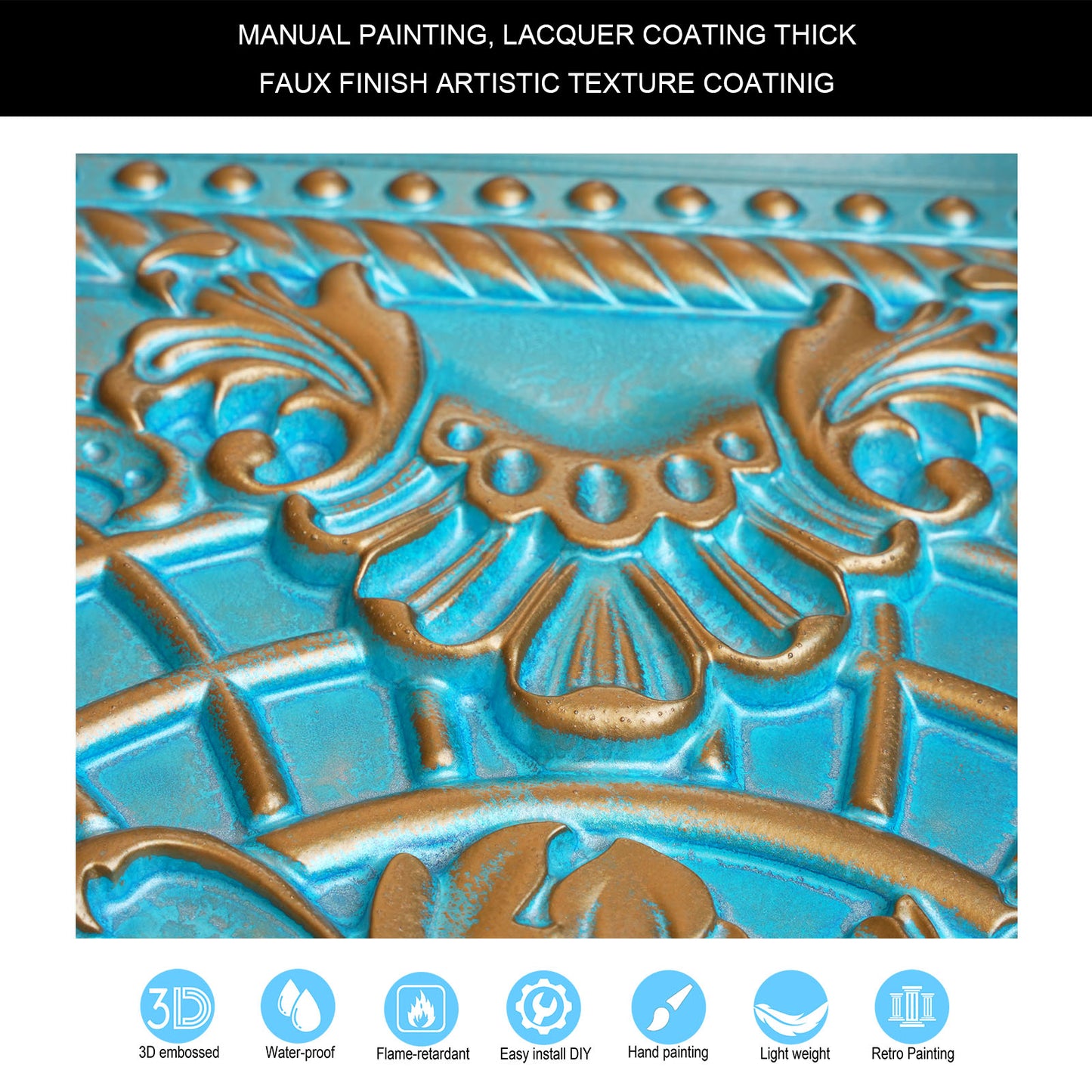 10tiles/lot DIY Faux Metal Ceiling Tile Panels for Café Bars, Studios and Artistic Interiors PL31