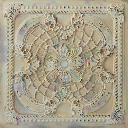 10tiles/lot Distressed Faux Tin Ceiling Tiles for Industrial Cafés, Craft Workshops and Retro Interiors PL31