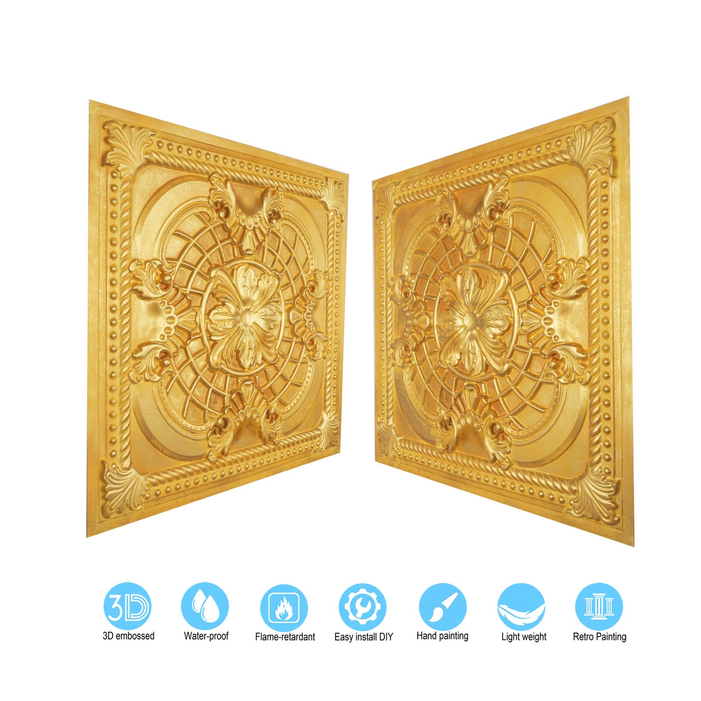 10tiles/lot Vintage Ceiling Panels for Guesthouses, Heritage Hotels and Classic Interior Styles PL31