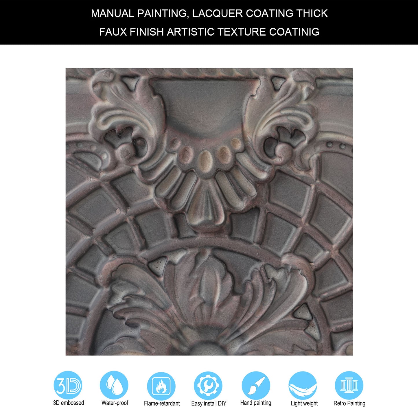 10tiles/lot Pressed Faux Tin Ceiling Tiles for Heritage Bars, Vintage Restaurants and Boutique Hotels PL31