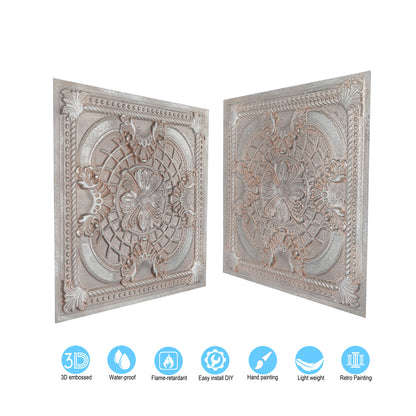 10tiles/lot Pressed Faux Tin Ceiling Tiles for Heritage Bars, Vintage Restaurants and Boutique Hotels PL31